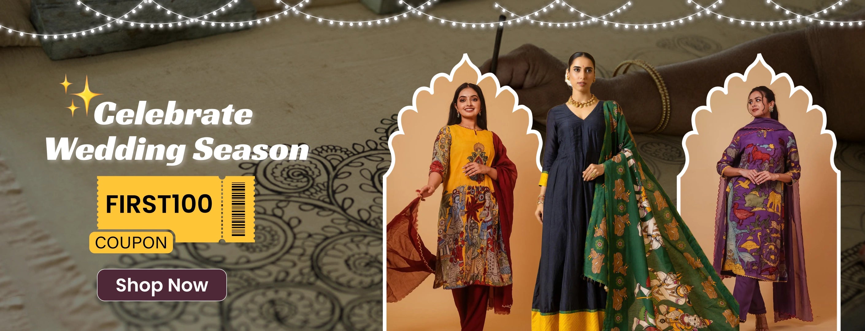 Kalmeri: Kalamkari Kurti Sets, Half Saree & Lehenga Choli for Women